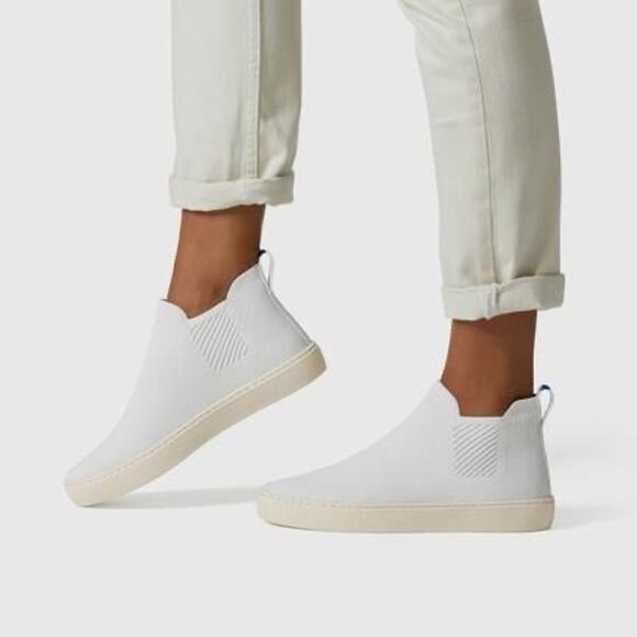 Rothy's The Chelsea Boot in‎ White Women’s Size 10 - Picture 2 of 9